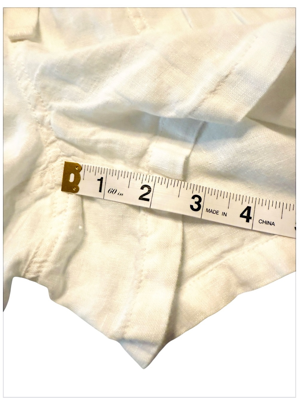 Quince White 100% European Linen Shorts Elastic Drawstring Pocket Size Small EUC - Picture 11 of 13